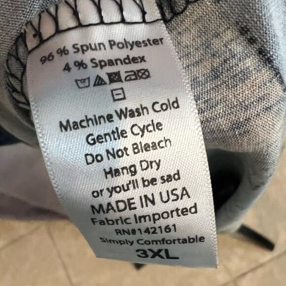 LuLaRoe Women's Geometric Design Blue Good and Black Knee Length Dress Size 3XL - Picture 7 of 7